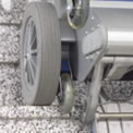 Silla sube escaleras eléctrico PTS - Robustas ruedas de freno - Smart Motion S.A.S.