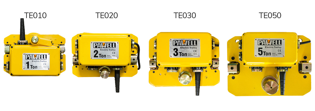 Trolleys eléctricos Pawell de diferentes capacidades